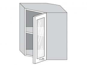 1.60.3у Шкаф настенный (h=720) угловой на 600мм со стекл. дверцей в Мегионе - megion.magazinmebel.ru | фото