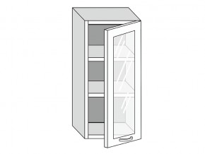 19.40.3 Шкаф настенный (h=913) на 400мм с 1-ой стекл. дверцей в Мегионе - megion.magazinmebel.ru | фото