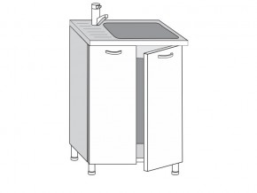2.60.2мн Шкаф-стол на 600мм под накладную мойку с 2-мя дверцами в Мегионе - megion.magazinmebel.ru | фото