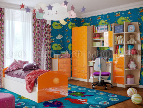Детская комната Юниор-2 Оранжевый металлик в Мегионе - megion.magazinmebel.ru | фото