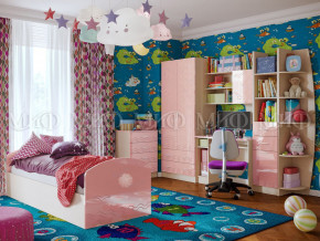 Детская комната Юниор-2 Розовый металлик в Мегионе - megion.magazinmebel.ru | фото