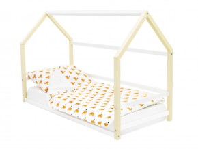 Детская кровать-домик Монтессори Svogen бежево-белый в Мегионе - megion.magazinmebel.ru | фото