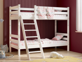 Двухъярусная кровать Соня вариант 10 с наклонной лестницей белая в Мегионе - megion.magazinmebel.ru | фото