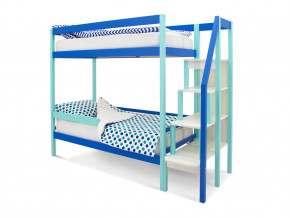 Двухъярусная кровать Svogen с бортиком мятно-синий в Мегионе - megion.magazinmebel.ru | фото