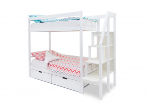 Двухъярусная кровать Svogen с ящиками белый в Мегионе - megion.magazinmebel.ru | фото