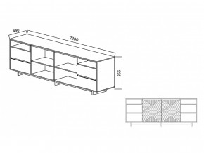 Комодино Moderno-2200 Ф3 в Мегионе - megion.magazinmebel.ru | фото - изображение 5