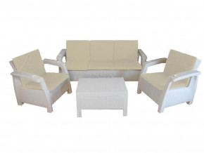Комплект уличной мебели Yalta Premium Terrace Triple Set белый в Мегионе - megion.magazinmebel.ru | фото - изображение 1