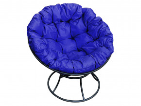 Кресло Папасан без ротанга синяя подушка в Мегионе - megion.magazinmebel.ru | фото
