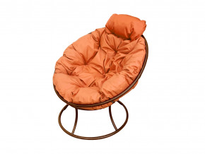 Кресло Папасан мини без ротанга оранжевая подушка в Мегионе - megion.magazinmebel.ru | фото