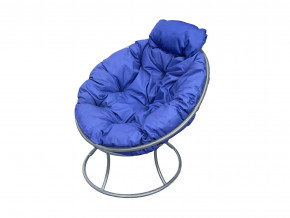 Кресло Папасан мини без ротанга синяя подушка в Мегионе - megion.magazinmebel.ru | фото