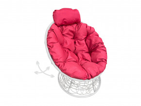Кресло Папасан мини пружинка с ротангом красная подушка в Мегионе - megion.magazinmebel.ru | фото