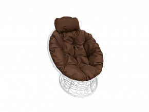 Кресло Папасан мини с ротангом коричневая подушка в Мегионе - megion.magazinmebel.ru | фото