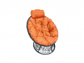 Кресло Папасан мини с ротангом оранжевая подушка в Мегионе - megion.magazinmebel.ru | фото