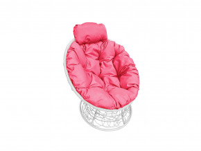 Кресло Папасан мини с ротангом розовая подушка в Мегионе - megion.magazinmebel.ru | фото