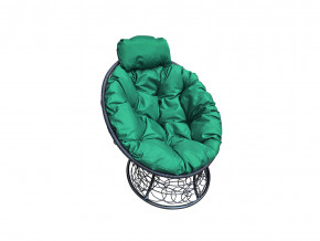 Кресло Папасан мини с ротангом зелёная подушка в Мегионе - megion.magazinmebel.ru | фото