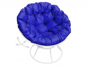 Кресло Папасан пружинка без ротанга синяя подушка в Мегионе - megion.magazinmebel.ru | фото