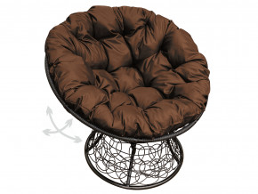 Кресло Папасан пружинка с ротангом коричневая подушка в Мегионе - megion.magazinmebel.ru | фото
