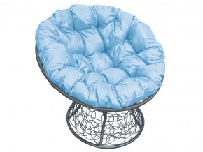 Кресло Папасан с ротангом голубая подушка в Мегионе - megion.magazinmebel.ru | фото