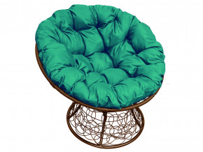 Кресло Папасан с ротангом зелёная подушка в Мегионе - megion.magazinmebel.ru | фото