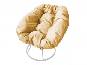 Кресло Пончик без ротанга бежевая подушка в Мегионе - megion.magazinmebel.ru | фото - изображение 1