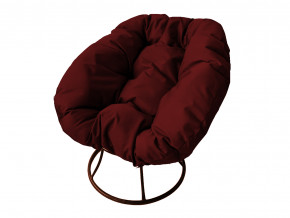 Кресло Пончик без ротанга бордовая подушка в Мегионе - megion.magazinmebel.ru | фото