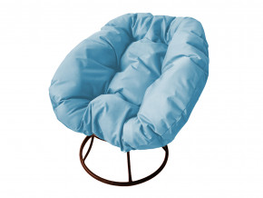 Кресло Пончик без ротанга голубая подушка в Мегионе - megion.magazinmebel.ru | фото