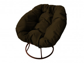 Кресло Пончик без ротанга коричневая подушка в Мегионе - megion.magazinmebel.ru | фото - изображение 1