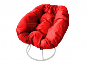 Кресло Пончик без ротанга красная подушка в Мегионе - megion.magazinmebel.ru | фото