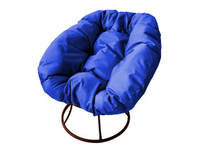 Кресло Пончик без ротанга синяя подушка в Мегионе - megion.magazinmebel.ru | фото