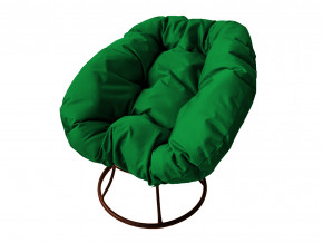 Кресло Пончик без ротанга зелёная подушка в Мегионе - megion.magazinmebel.ru | фото - изображение 1