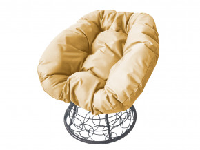 Кресло Пончик с ротангом бежевая подушка в Мегионе - megion.magazinmebel.ru | фото