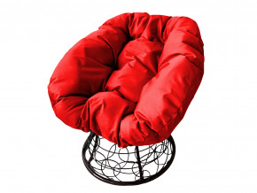 Кресло Пончик с ротангом красная подушка в Мегионе - megion.magazinmebel.ru | фото