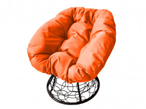 Кресло Пончик с ротангом оранжевая подушка в Мегионе - megion.magazinmebel.ru | фото