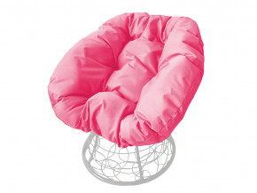 Кресло Пончик с ротангом розовая подушка в Мегионе - megion.magazinmebel.ru | фото