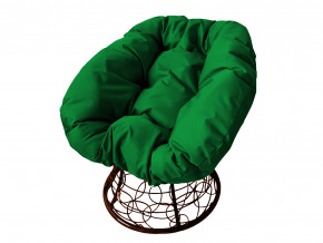Кресло Пончик с ротангом зелёная подушка в Мегионе - megion.magazinmebel.ru | фото