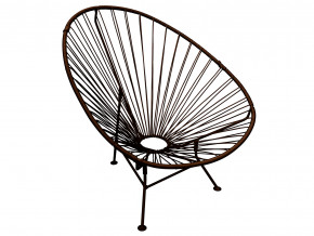 Кресло Ракушка с ротангом коричневый в Мегионе - megion.magazinmebel.ru | фото