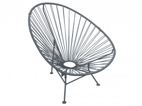 Кресло Ракушка с ротангом серый в Мегионе - megion.magazinmebel.ru | фото