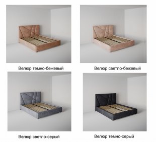 Кровать Геометрия 1.6 м с ортопедическим основанием в Мегионе - megion.magazinmebel.ru | фото - изображение 2