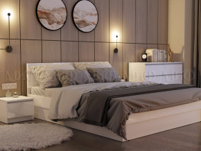 Кровать 1400 Челси Белый глянец в Мегионе - megion.magazinmebel.ru | фото - изображение 2