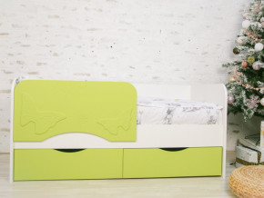Кровать Бабочка белый/салатовый софт в Мегионе - megion.magazinmebel.ru | фото