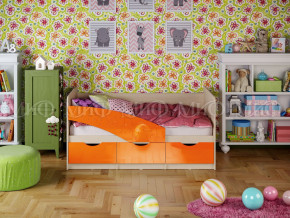 Кровать Бабочки 1800 Оранжевый металлик в Мегионе - megion.magazinmebel.ru | фото