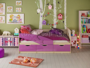 Кровать Дельфин 1600 Фиолетовый металлик в Мегионе - megion.magazinmebel.ru | фото