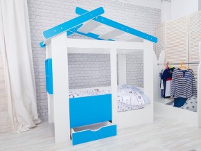 Кровать детская Теремок с ящиком лазурь в Мегионе - megion.magazinmebel.ru | фото