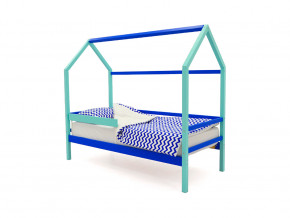 Кровать-домик Svogen с бортиком мятно-синий в Мегионе - megion.magazinmebel.ru | фото
