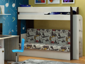Кровать двухъярусная Карамель 75 венге ткань биг бен в Мегионе - megion.magazinmebel.ru | фото