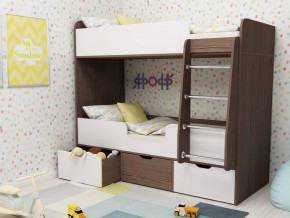 Кровать двухъярусная Малыш двойняшка бодега-белый в Мегионе - megion.magazinmebel.ru | фото