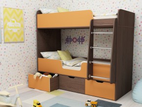 Кровать двухъярусная Малыш двойняшка бодега-оранжевый в Мегионе - megion.magazinmebel.ru | фото