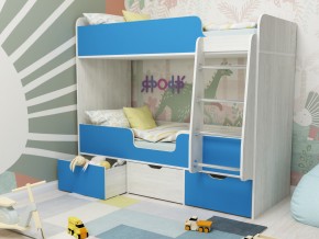 Кровать двухъярусная Малыш двойняшка винтерберг-голубой в Мегионе - megion.magazinmebel.ru | фото