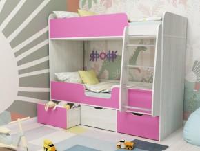 Кровать двухъярусная Малыш двойняшка винтерберг-розовый в Мегионе - megion.magazinmebel.ru | фото