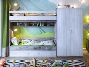 Кровать двухъярусная Юта 2 со шкафом в Мегионе - megion.magazinmebel.ru | фото